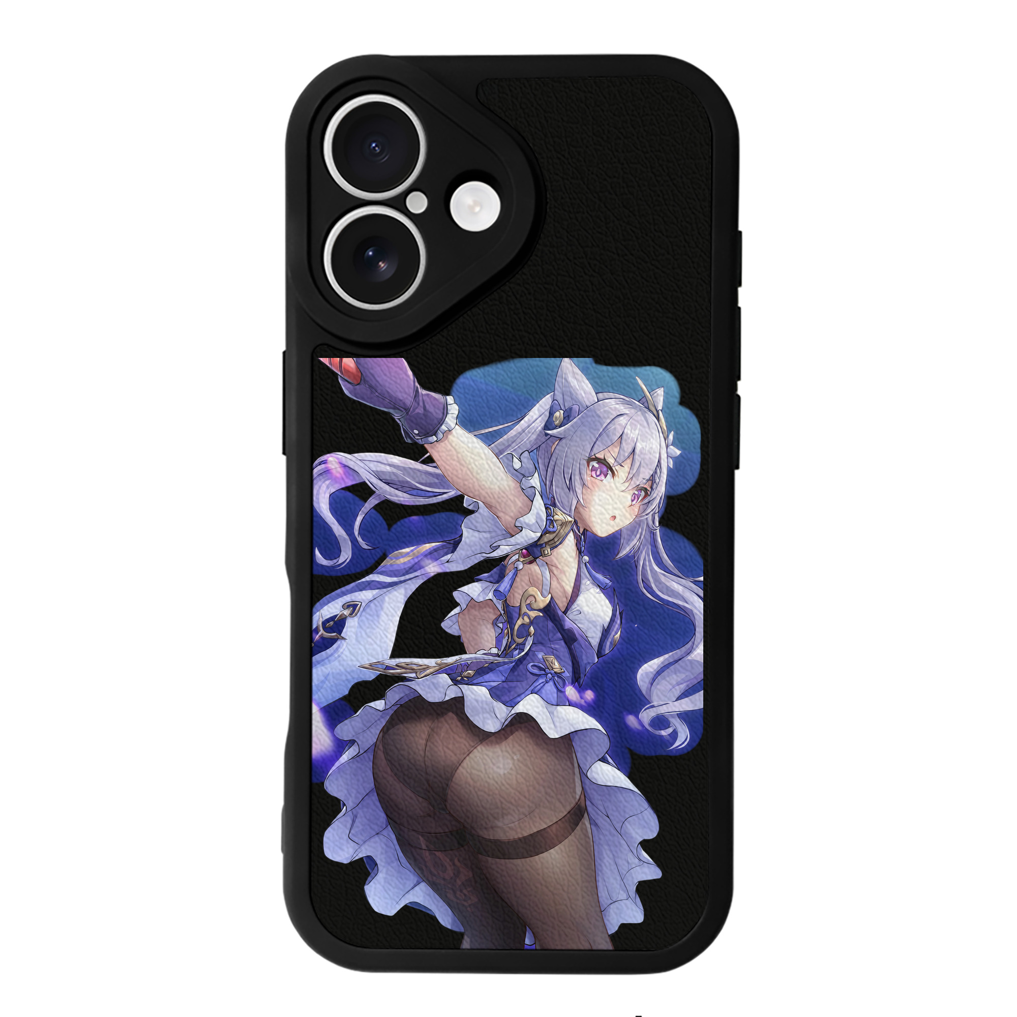げんし神 刻晴 こくせい genshin Kokusei 【iPhone 16シリーズ対応】シリコンスマホケース（レザー調） 材質：シリコン